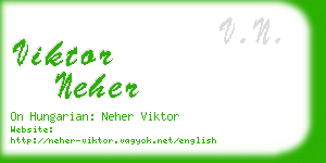 viktor neher business card